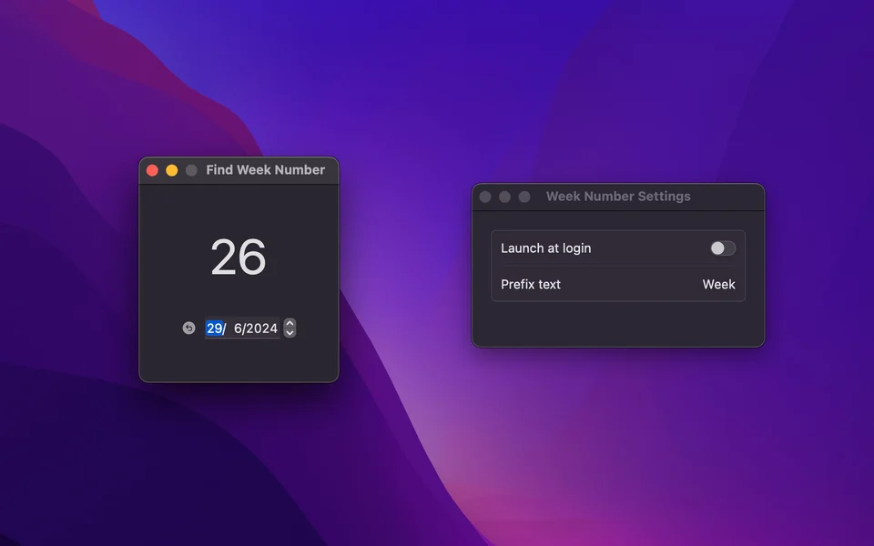 Week Number screenshot 2