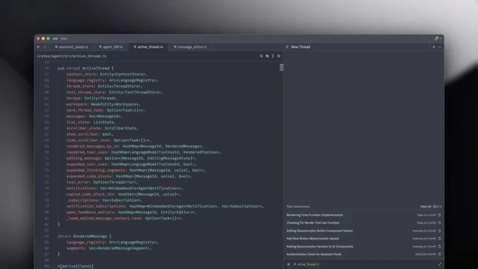 Zed screenshot 2