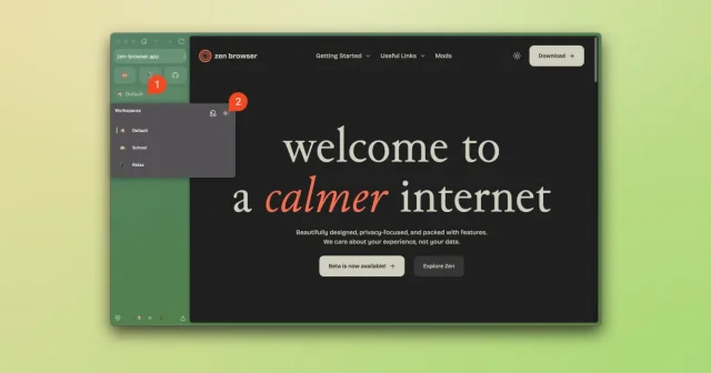 Zen Browser screenshot