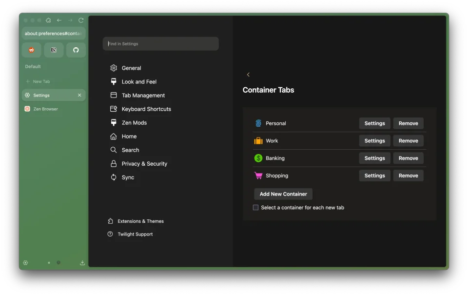 Zen Browser screenshot 5