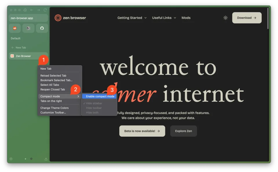 Zen Browser screenshot 4