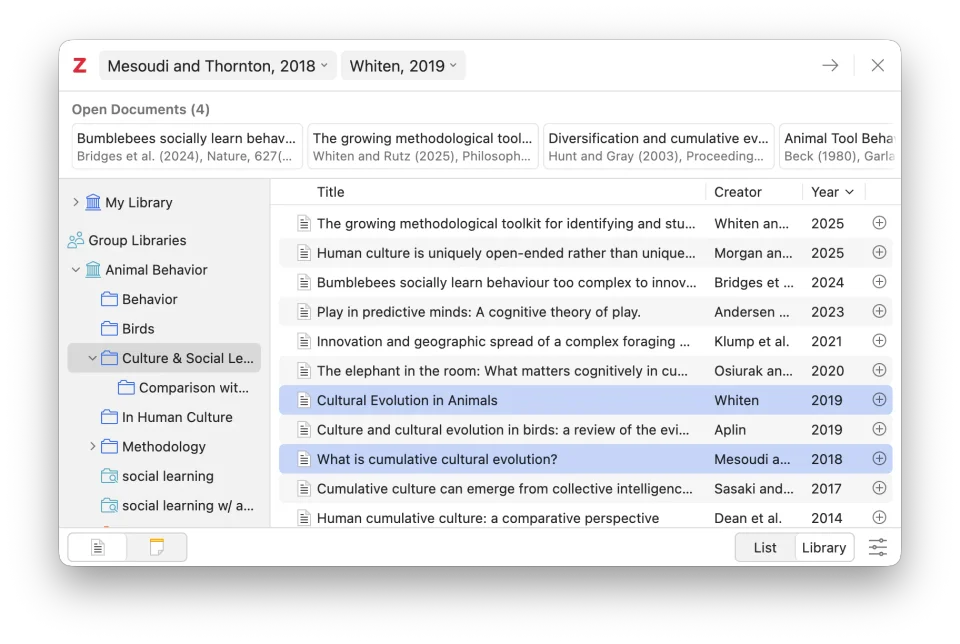 Zotero screenshot 4